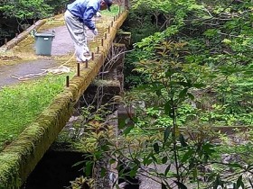 石鎚小中学校跡上流橋